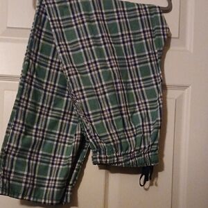 Hanes Blue and Green Plaid Men's Joggers
